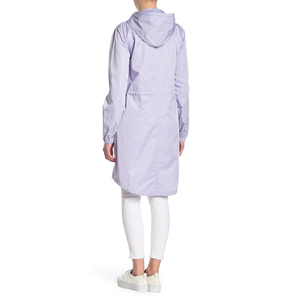 AVEC LES FILLES Purple Solid Hooded Long Anorak - Picture 2 of 5
